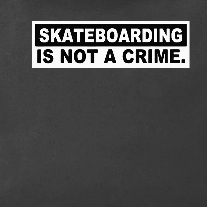 Skateboarding Is Not A Crime Cool Design Zip Tote Bag