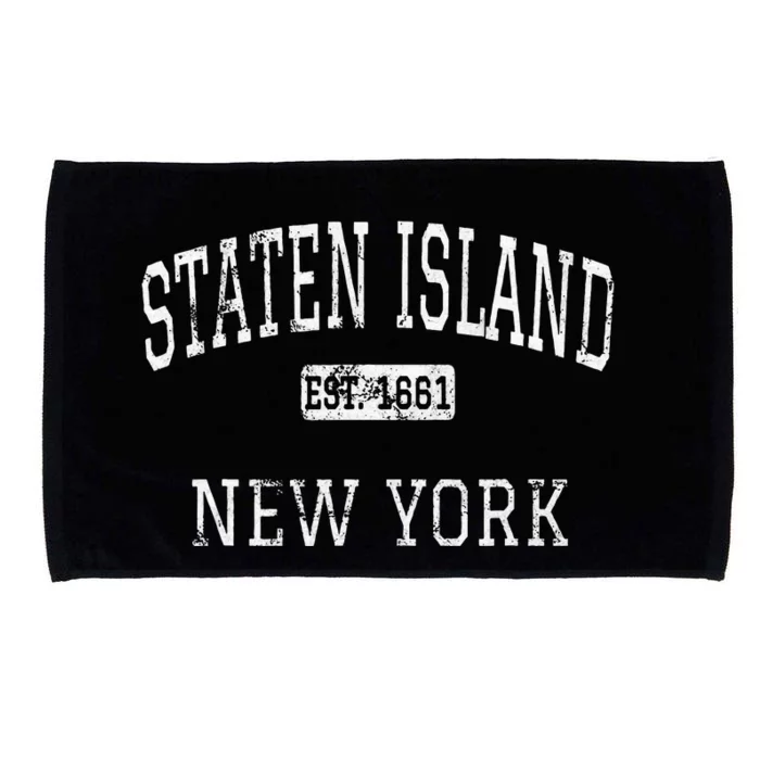 Staten Island New York Ny Vintage Microfiber Hand Towel