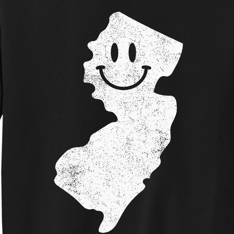 Smiling In Nj – Funny New Jersey Happy Face Tall Sweatshirt