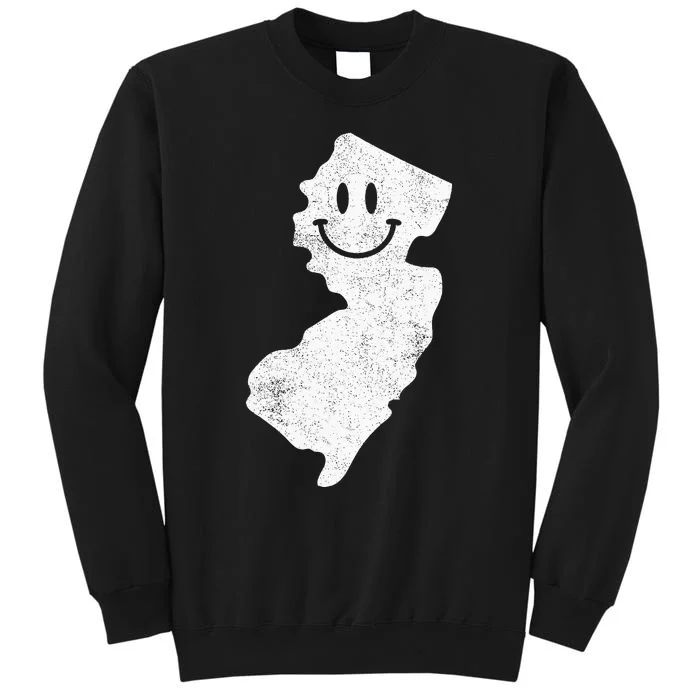 Smiling In Nj – Funny New Jersey Happy Face Tall Sweatshirt