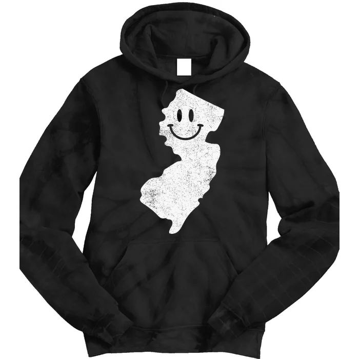 Smiling In Nj – Funny New Jersey Happy Face Tie Dye Hoodie