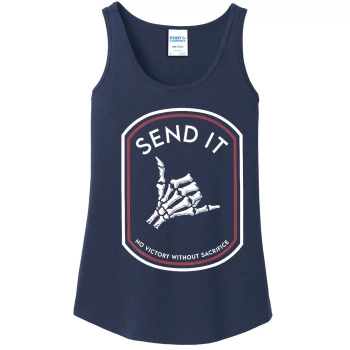 Send It No Victory Without Sacrifice Ladies Essential Tank