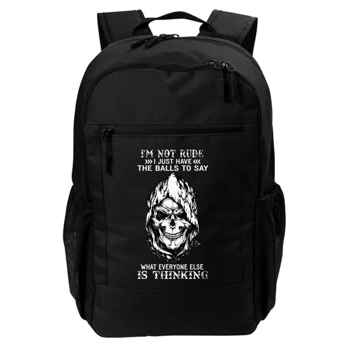 Skull I’m Not Rude I Just Have The Balls To Say Daily Commute Backpack