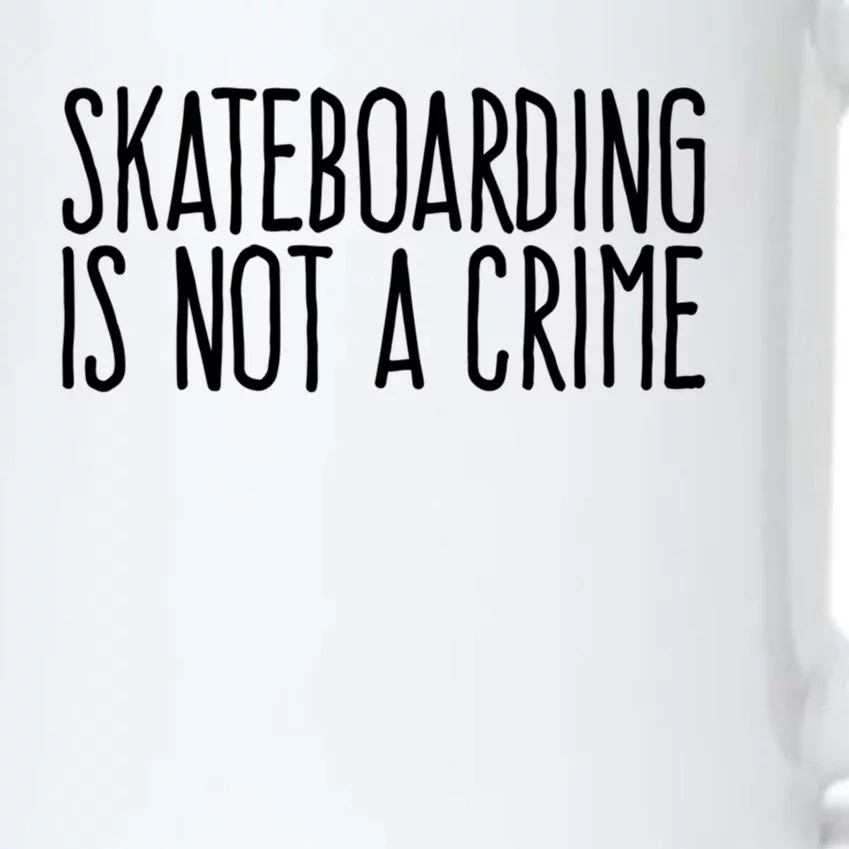 Skateboarding Is Not A Crime Skating Extreme Sport Gift Black Color Changing Mug