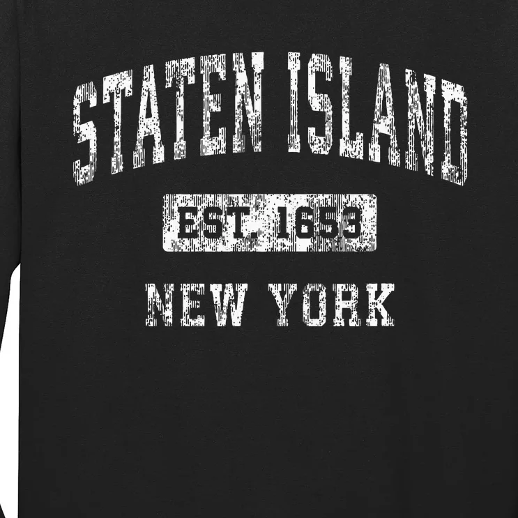 Staten Island New York Ny Vintage Established Sports Long Sleeve Shirt