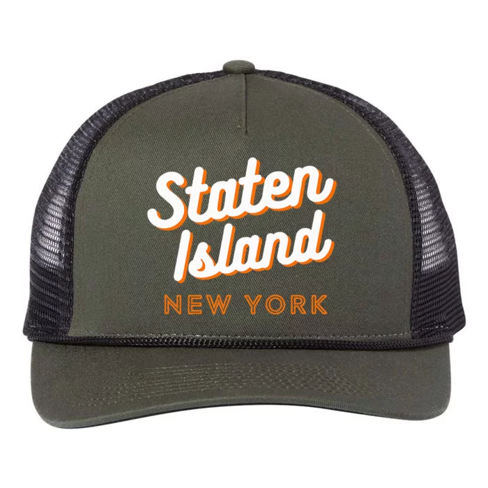 Staten Island Ny Retro Si Ny Retro Rope Trucker Hat Cap