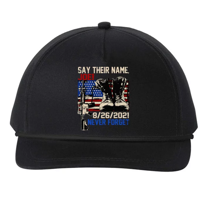 Say Ir Names Joe Names Of Fallen Soldiers 13 Heroes Snapback Five-Panel Rope Hat