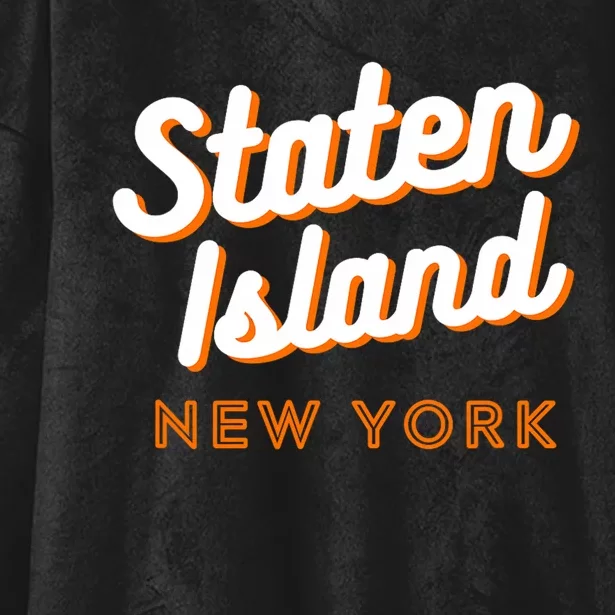 Staten Island Ny Retro Si Ny Hooded Wearable Blanket