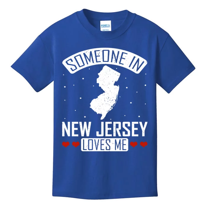 Someone In New Jersey Loves Me Nj State Souvenir Gift Kids T-Shirt