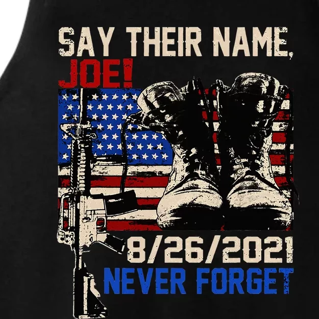 say ir names joe names of fallen soldiers 13 heroes Ladies Tri-Blend Wicking Tank