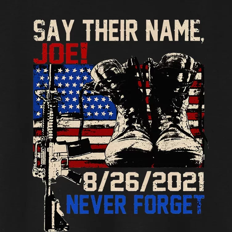 say ir names joe names of fallen soldiers 13 heroes Women's Crop Top Tee