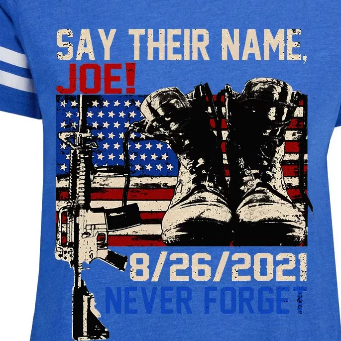 say ir names joe names of fallen soldiers 13 heroes Enza Ladies Jersey Football T-Shirt