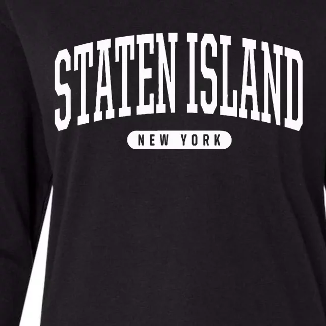 Staten Island New York Staten Island Womens Cotton Relaxed Long Sleeve T-Shirt