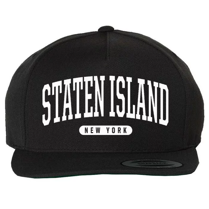 Staten Island New York Staten Island Wool Snapback Cap