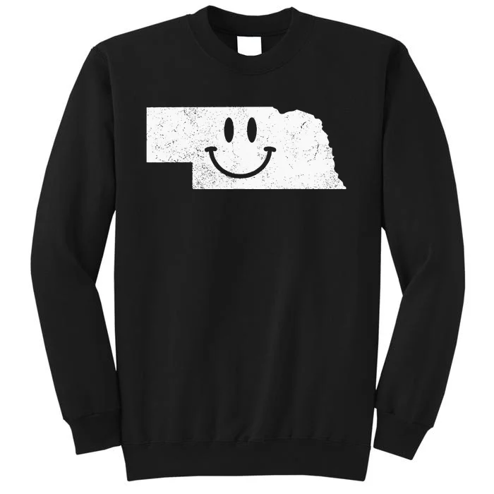 Smiling In NE – Funny Nebraska Happy Face Sweatshirt