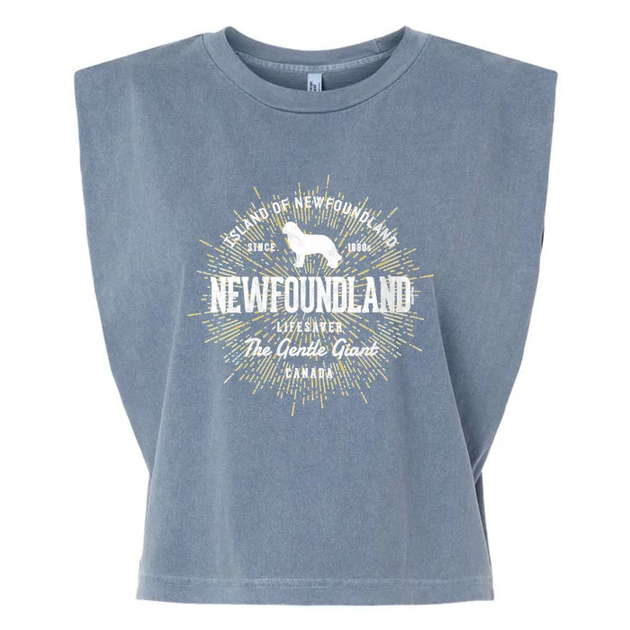 S Intage Newfie For Dog Lovers Newfoundland Garment-Dyed Women's Muscle Tee