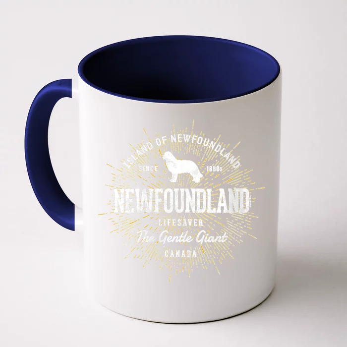 S Intage Newfie For Dog Lovers Newfoundland Front & Back Coffee Mug