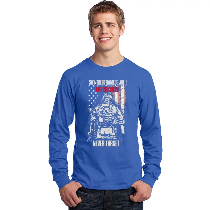 Say Ir Names Joe Names Of Fallen Soldiers 13 Heroes Long Sleeve Shirt