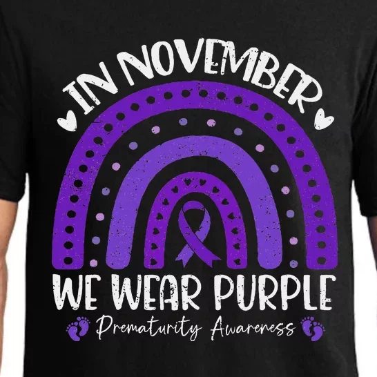 Support In November We Wear Purple Pajama Set