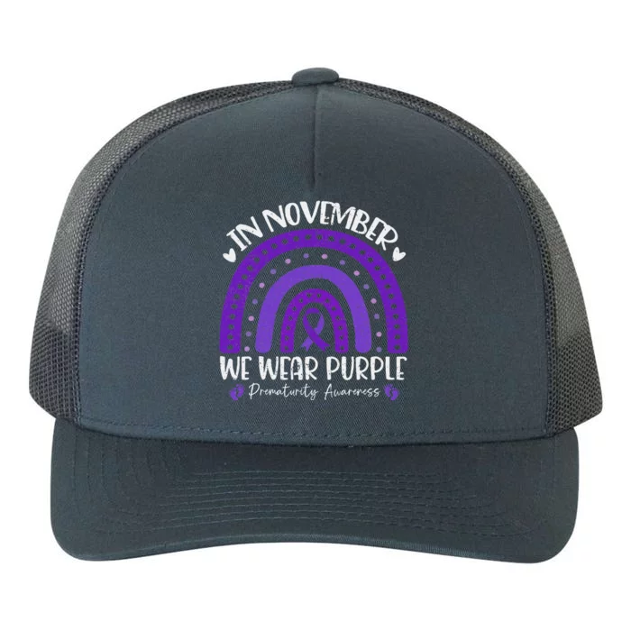 Support In November We Wear Purple Yupoong Adult 5-Panel Trucker Hat