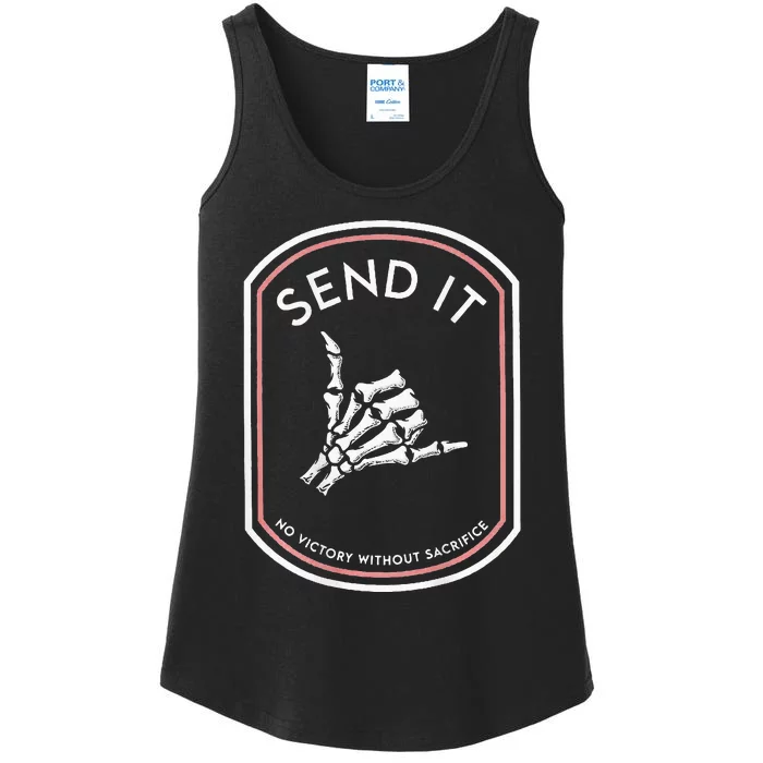 Send It No Victory Without Sacrifice Ladies Essential Tank