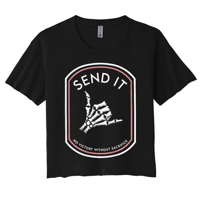 Send It No Victory Without Sacrifice Women's Crop Top Tee