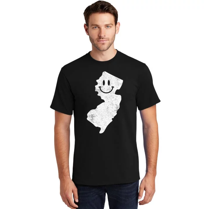 Smiling In Nj – Funny New Jersey Happy Face Tall T-Shirt