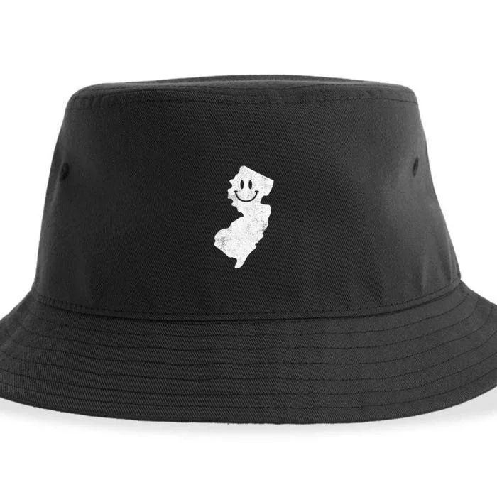 Smiling In Nj – Funny New Jersey Happy Face Sustainable Bucket Hat