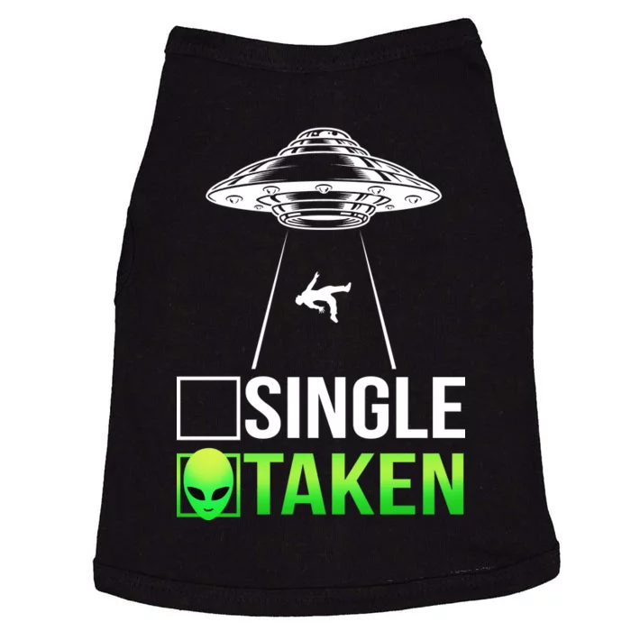 Single Or Taken Alien Valentines Day Doggie Tank