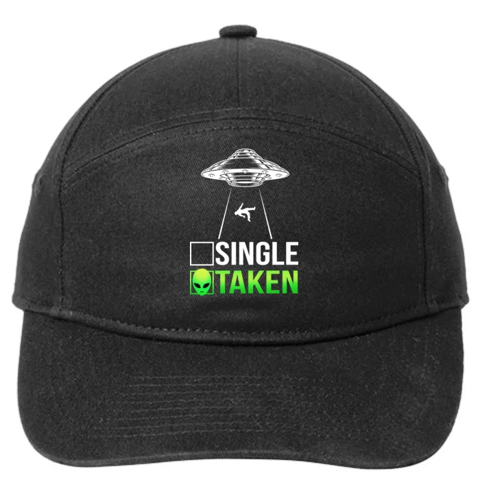 Single Or Taken Alien Valentines Day 7-Panel Snapback Hat