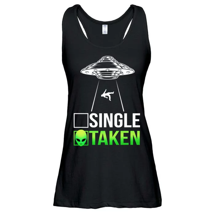 Single Or Taken Alien Valentines Day Ladies Essential Flowy Tank