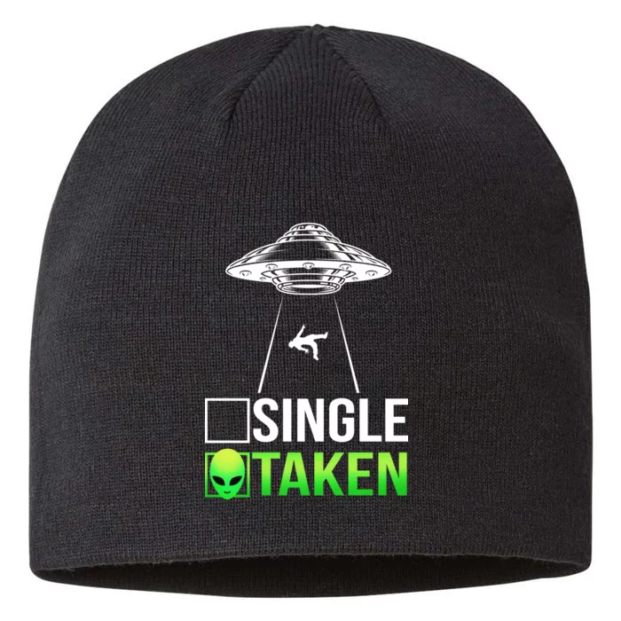 Single Or Taken Alien Valentines Day 8 1/2in Sustainable Knit Beanie