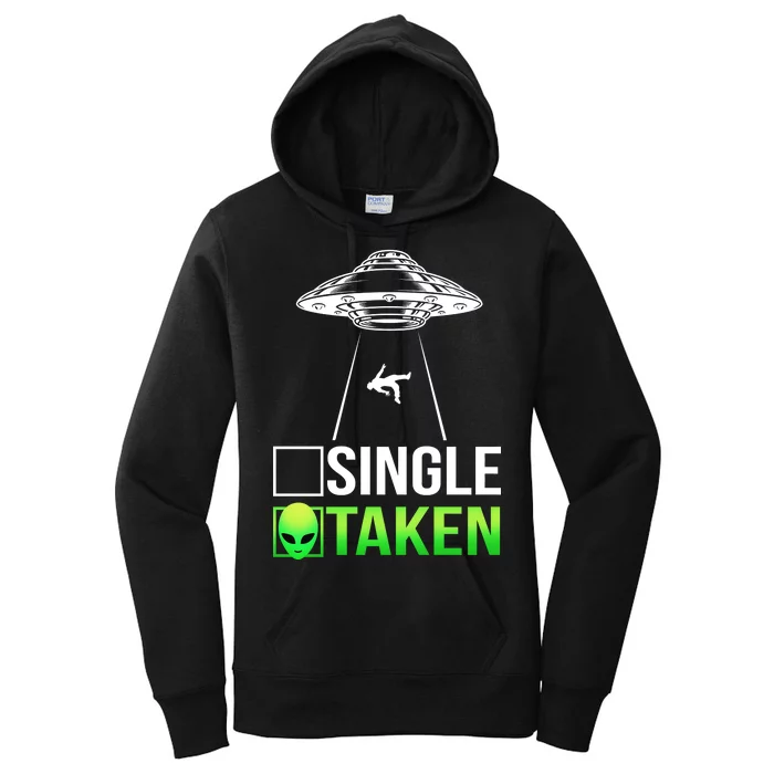 Single Or Taken Alien Valentines Day Women's Pullover Hoodie