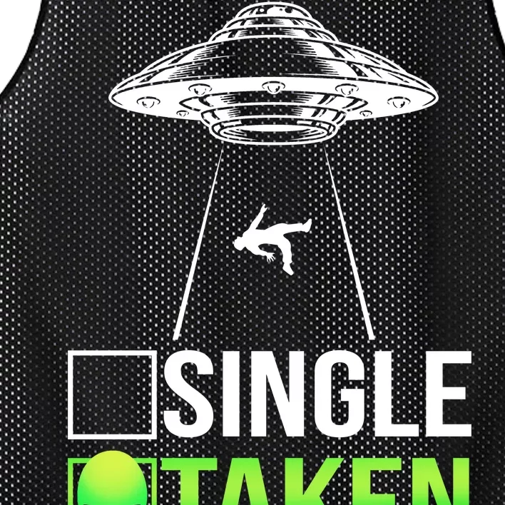 Single Or Taken Alien Valentines Day Mesh Reversible Basketball Jersey Tank