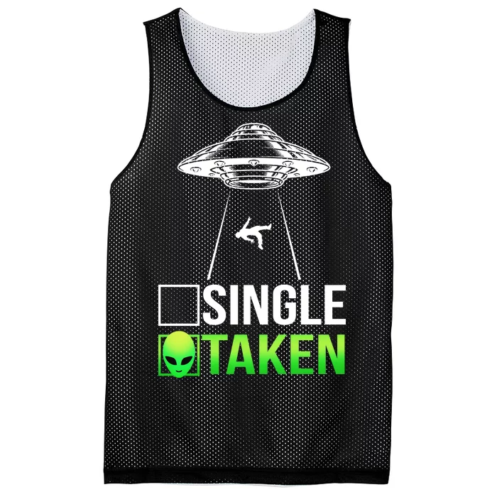 Single Or Taken Alien Valentines Day Mesh Reversible Basketball Jersey Tank