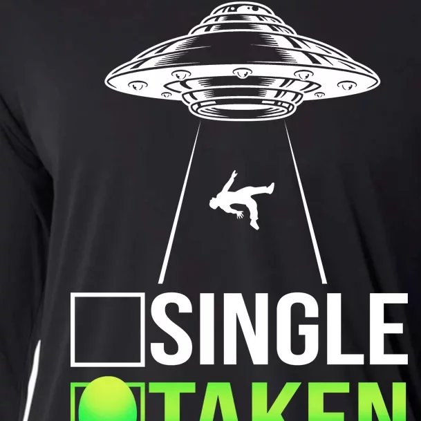 Single Or Taken Alien Valentines Day Cooling Performance Long Sleeve Crew