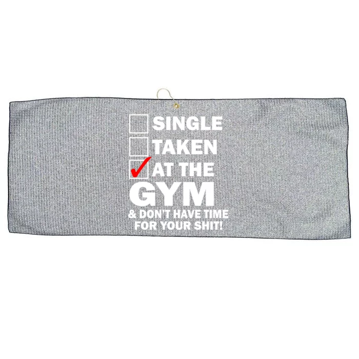 Single Taken At The Gym Large Microfiber Waffle Golf Towel