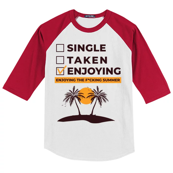 Single Taken Enjoying Summer Kids Colorblock Raglan Jersey