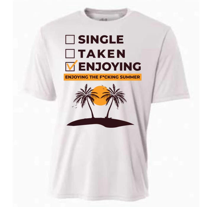 Single Taken Enjoying Summer Cooling Performance Crew T-Shirt