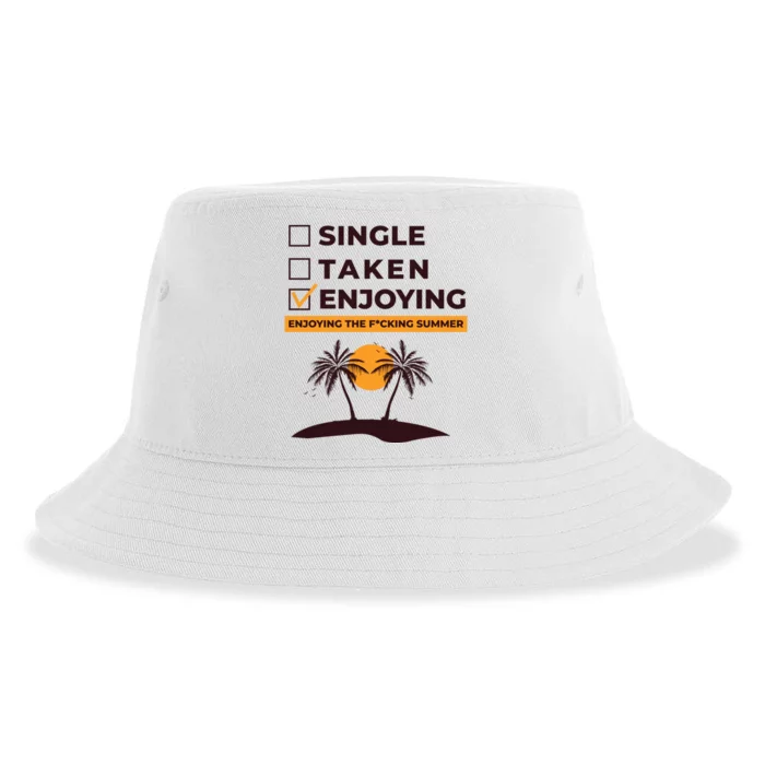 Single Taken Enjoying Summer Sustainable Bucket Hat