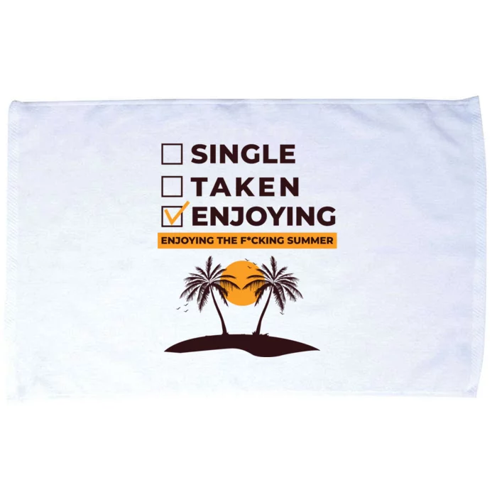 Single Taken Enjoying Summer Microfiber Hand Towel