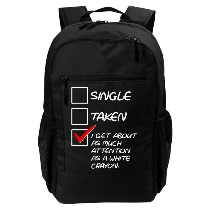 Single Taken White Crayon Daily Commute Backpack