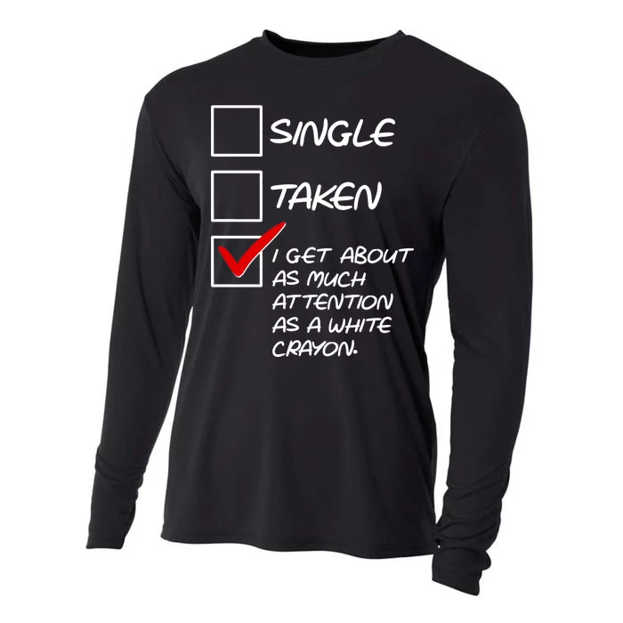 Single Taken White Crayon Cooling Performance Long Sleeve Crew