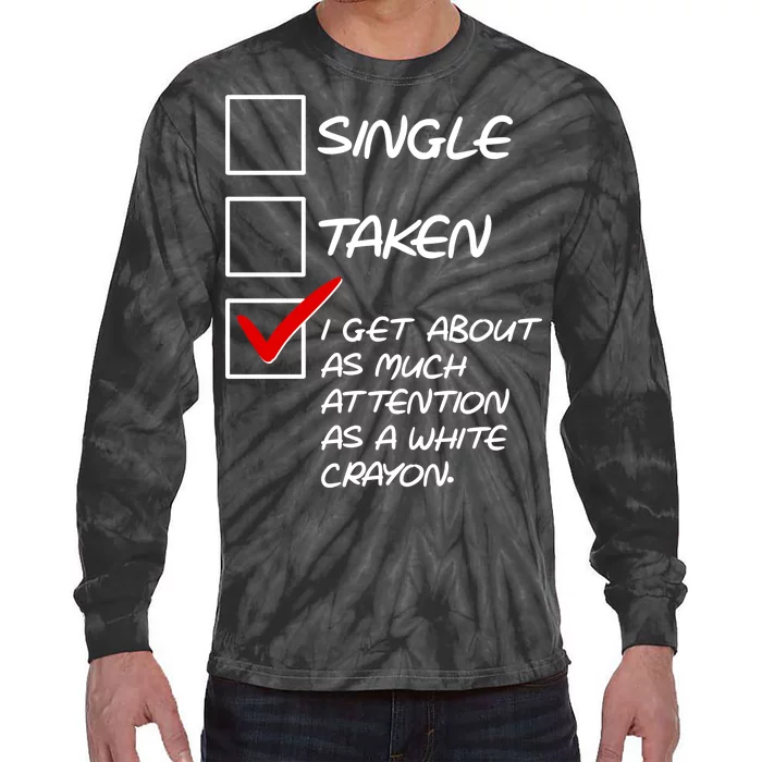 Single Taken White Crayon Tie-Dye Long Sleeve Shirt