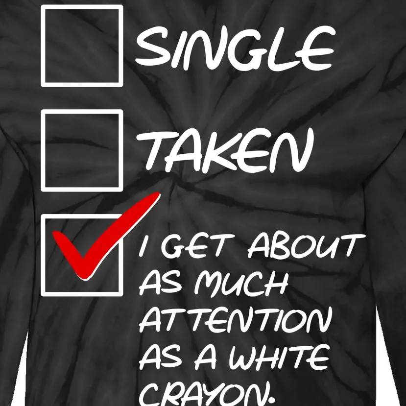 Single Taken White Crayon Tie-Dye Long Sleeve Shirt