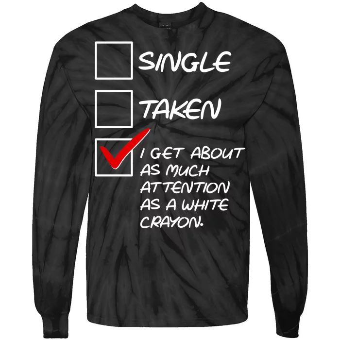 Single Taken White Crayon Tie-Dye Long Sleeve Shirt