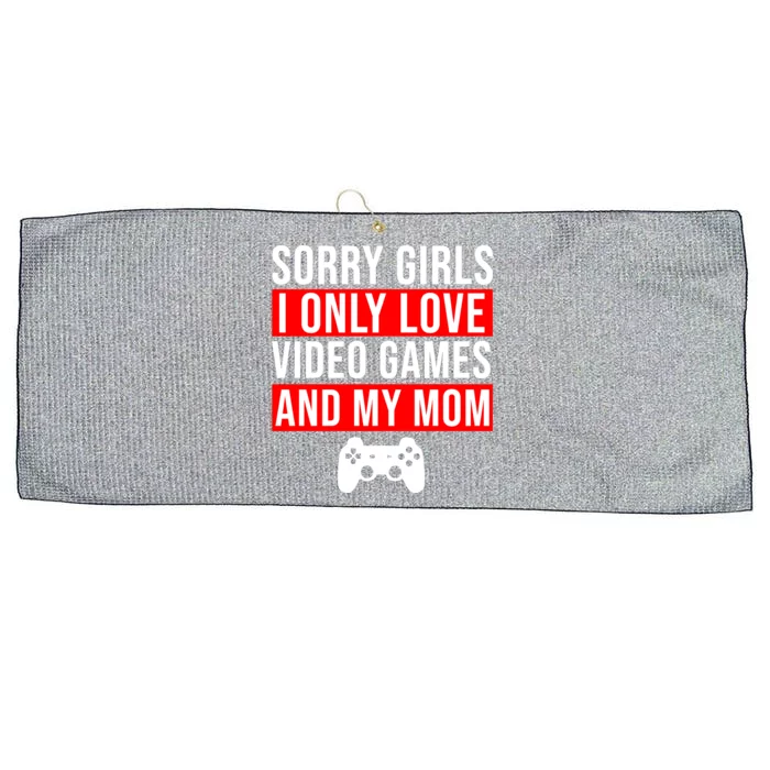 Sorry I Only Love Video Games And My Mom Large Microfiber Waffle Golf Towel