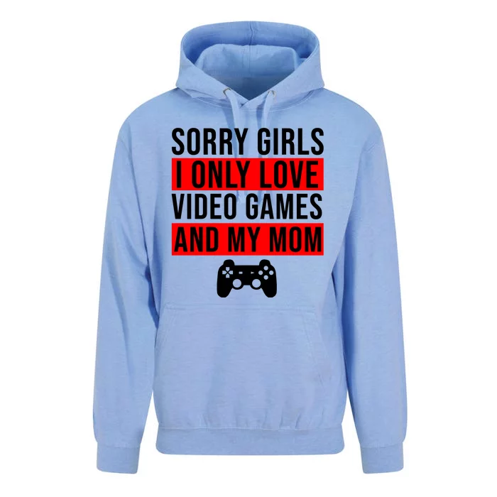 Sorry I Only Love Video Games And My Mom Unisex Surf Hoodie