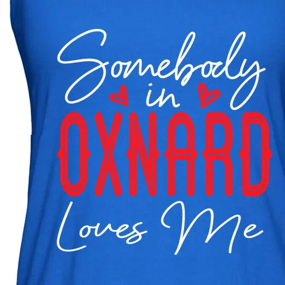 Somebody In Oxnard Loves Me California Relationship Matching Gift Ladies Essential Flowy Tank