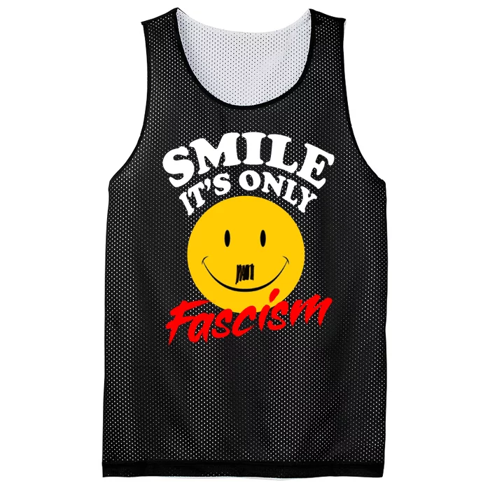 Smile Its Only Fascism Mesh Reversible Basketball Jersey Tank